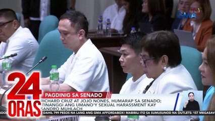 Richard Cruz at Jojo Nones, humarap sa Senado; itinanggi ang umano’y sexual harassment kay Sandro Muhlach | 24 Oras