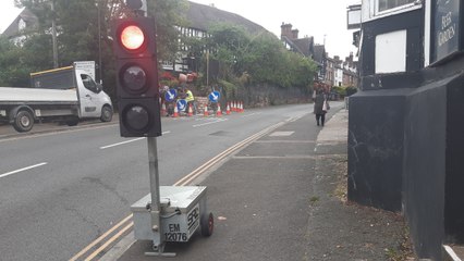 Temporary traffic lights bring snarl ups on road in Shrewsbury