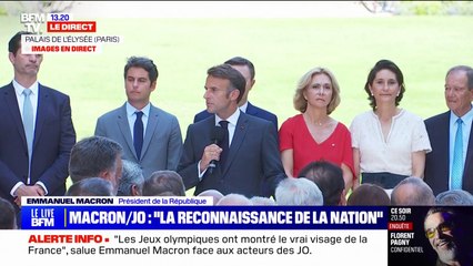 "On a fait des Jeux paritaires, ça ne pourra plus jamais être autrement", assure Emmanuel Macron