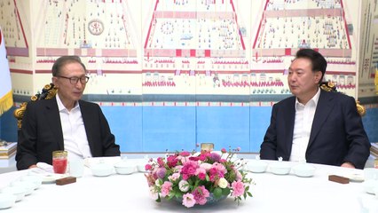 尹, 이명박 전 대통령과 첫 만찬...원전 수출 등 논의 / YTN