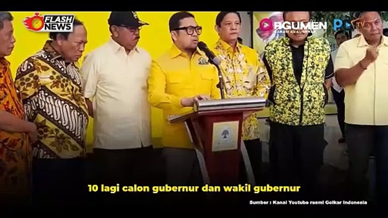 Partai Golkar Resmi Umumkan 10 Nama Calon Yang Akan Maju Di Pilkada 2024