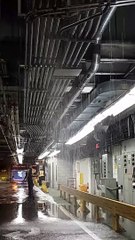 Montreal airport  underground  under the rain