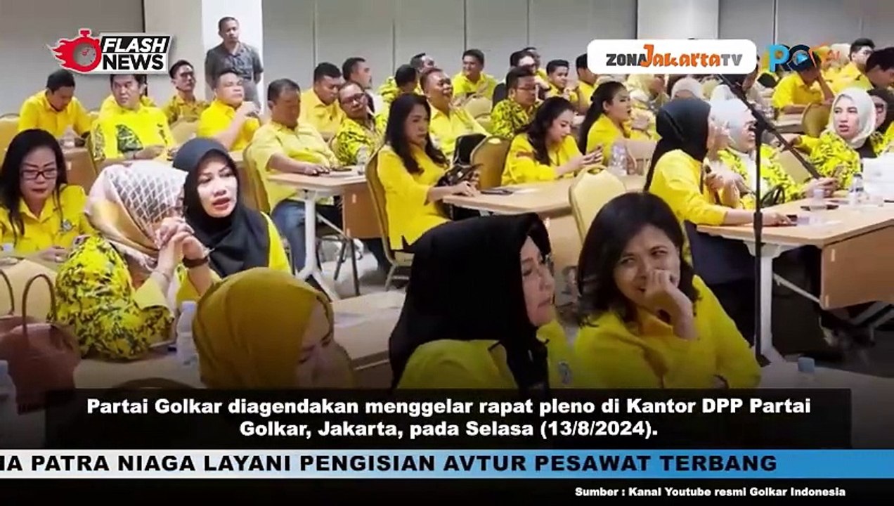 PARTAI GOLKAR GELAR PLENO TETAPKAN PLT KETUA UMUM, RAPIMNAS, DAN MUNASLUB