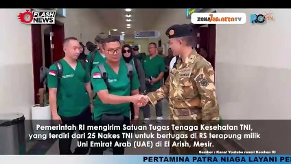 25 ORANG DARI SATGAS NAKES TNI SUDAH TIBA DI RUMAH SAKIT TERAPUNG EL ARISH MESIR