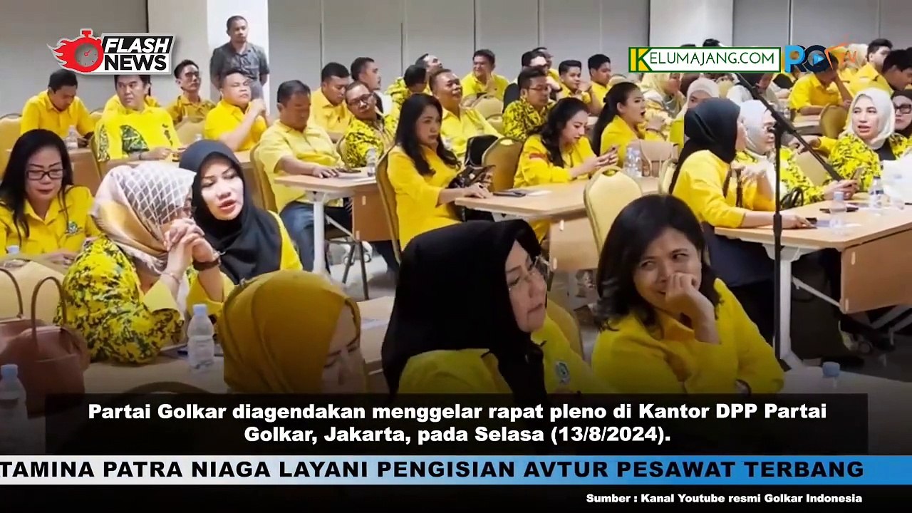 Partai Golkar Gelar Pleno Tetapkan PLT Tetapkan Ketua Umum Rapimnas dan Munaslub