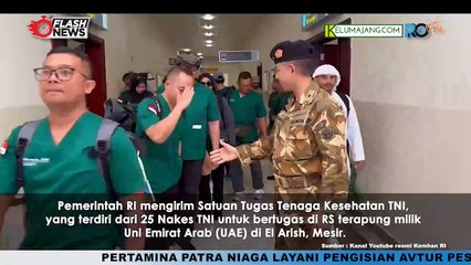 25 Satgas Nakes TNI Sudah Tiba di RS Terapung EL Aris Mesir