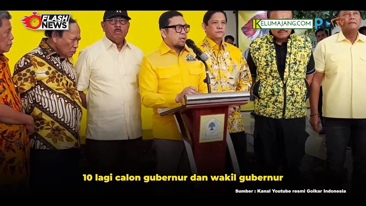 Golkar Umumkan 10 Nama Calon yang Akan Maju di Pilkada 2024