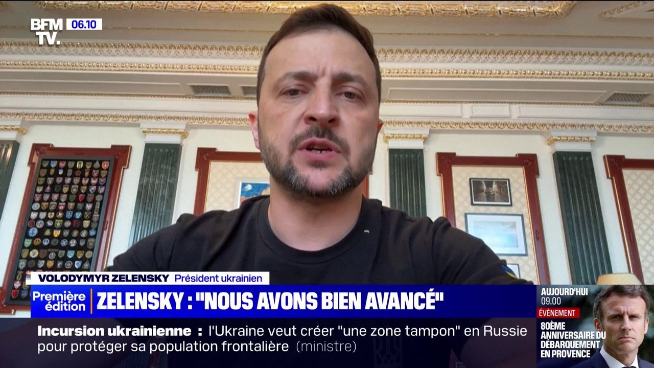"Nous avons bien avancé": Volodymyr Zelensky se félicite de la progression des troupes ukrainiennes en Russie