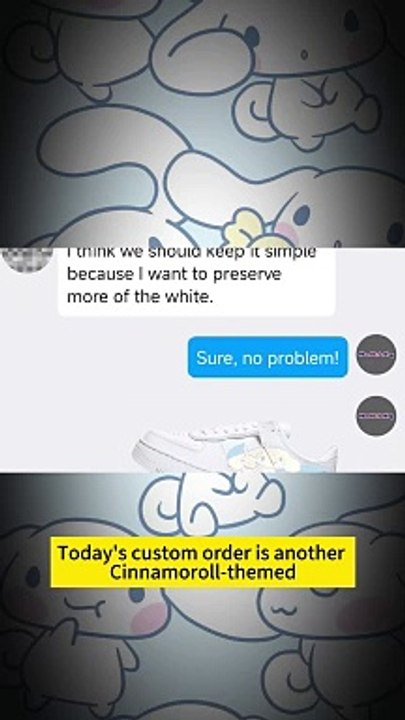 Title: Transforming AF1s into a Cinnamoroll-Themed Sneaker #custom #sneakers #art