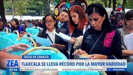 Tlaxcala rompe Récord Guinness por la mayor variedad de tacos de canasta servidos en un lugar