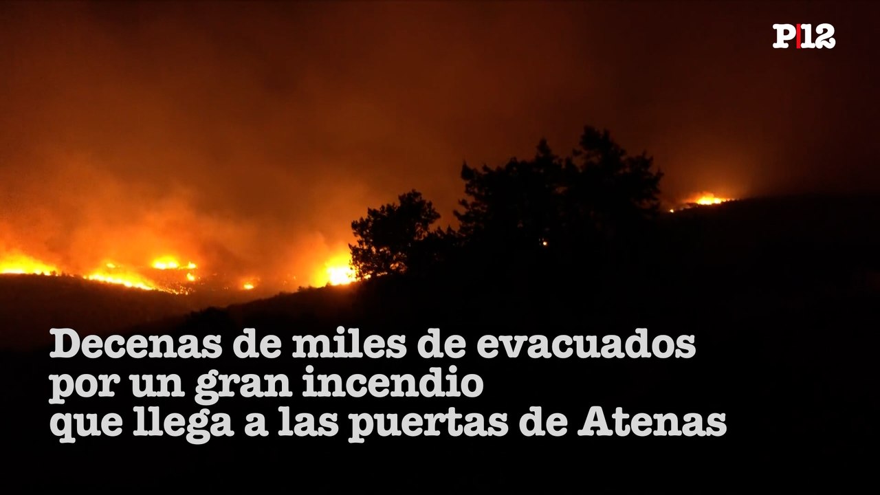 Decenas de miles de evacuados por un gran incendio que llega a las puertas de Atenas-