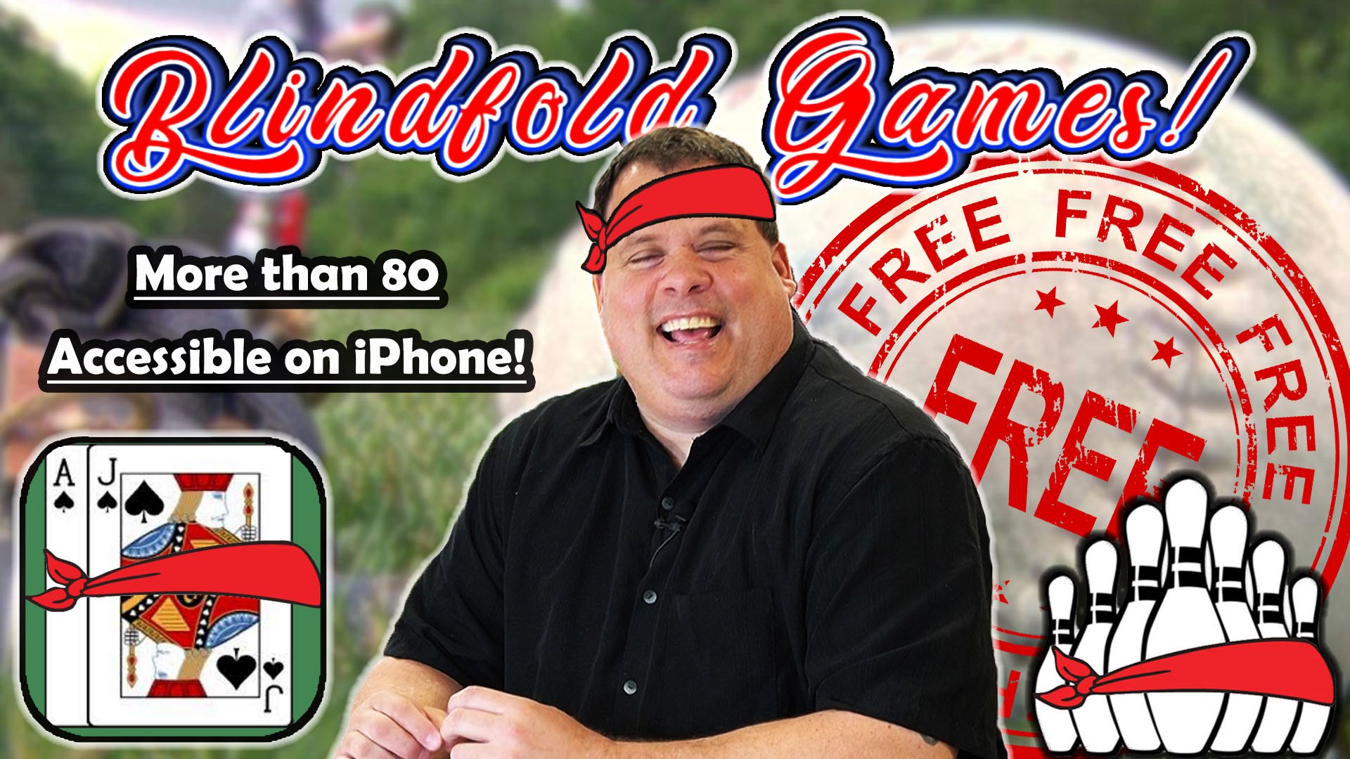 ⁣Batter up! Its time for some Blindfold Games! A Great Way to Practice VoiceOver Gestures on iPhone!