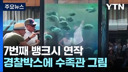 '런던 동물원 연작' 뱅크시 이번엔 수족관..."우울한 시대에 응원" / YTN