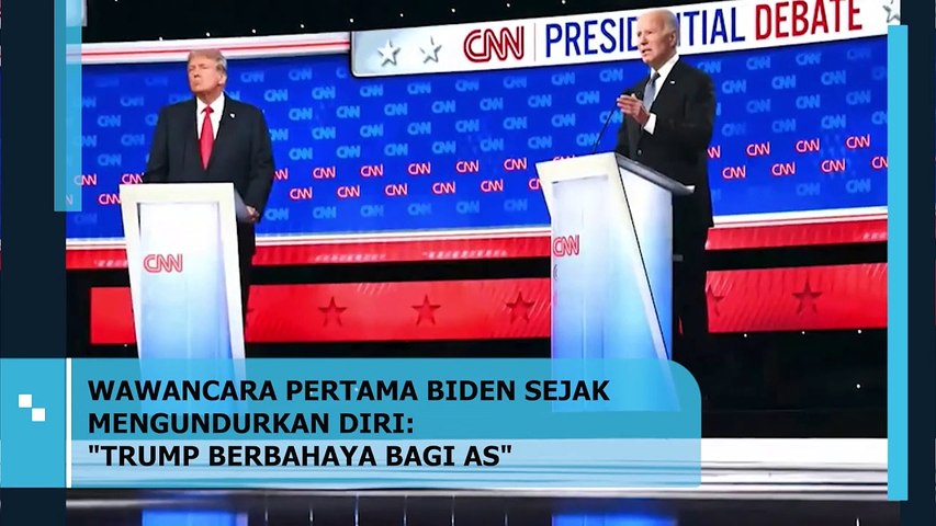 Wawancara Pertama Biden Sejak Mengundurkan Diri Trump Berbahaya Bagi AS