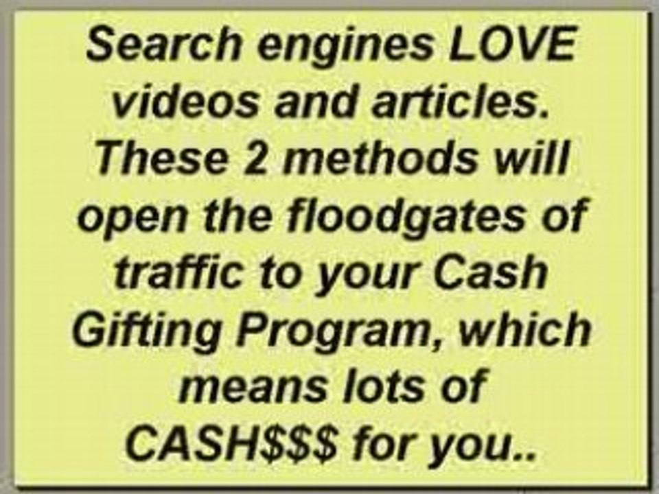 Cash Arrives 365 Gifting TOCS