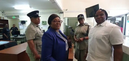 MINISTER IN THE MINISTRY OF NATIONAL SECURITY KEITH SCOTLAND ON THE GROUND IN TOBAGO