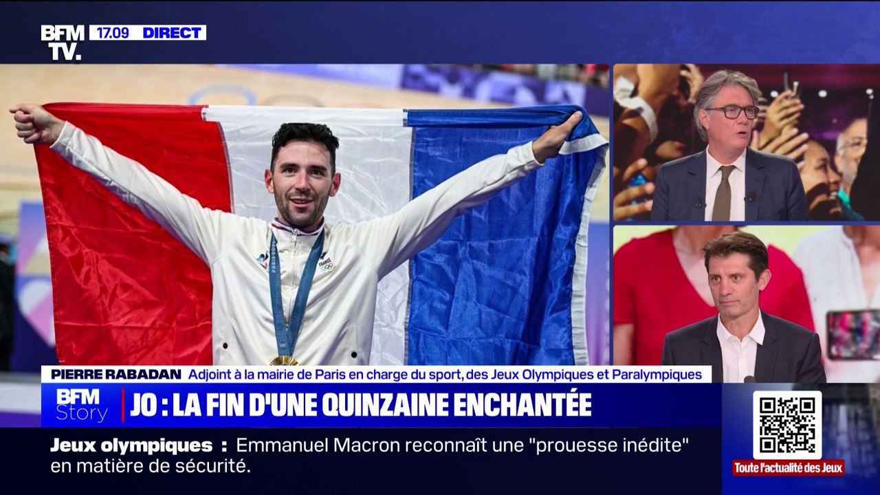 Jeux olympiques: "C'est un moment particulier dont les Français avaient envie et besoin", pour Pierre Rabadan (adjoint à la mairie de Paris en charge du sport)