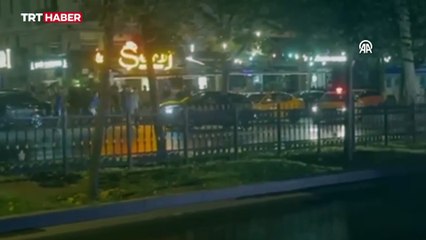 Tartıştığı grubun üzerine aracını sürüp kaçtı