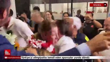 Türkiye’yi olimpiyatta temsil eden sporcular yurda döndü