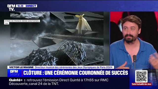 Cérémonie de clôture des JO: On a vu un savoir-faire américain, j'ai très hâte , confie Victor Le Masne (directeur musical des cérémonies des JO de Paris 2024)