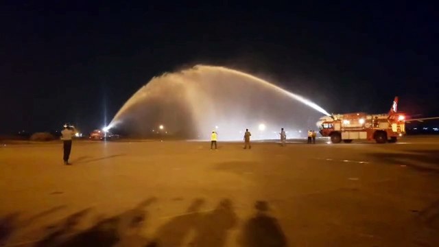 Arshad Nadeem Returns Home to Hero's Welcome! Water Canon Salute for Olympic Gold Medalist