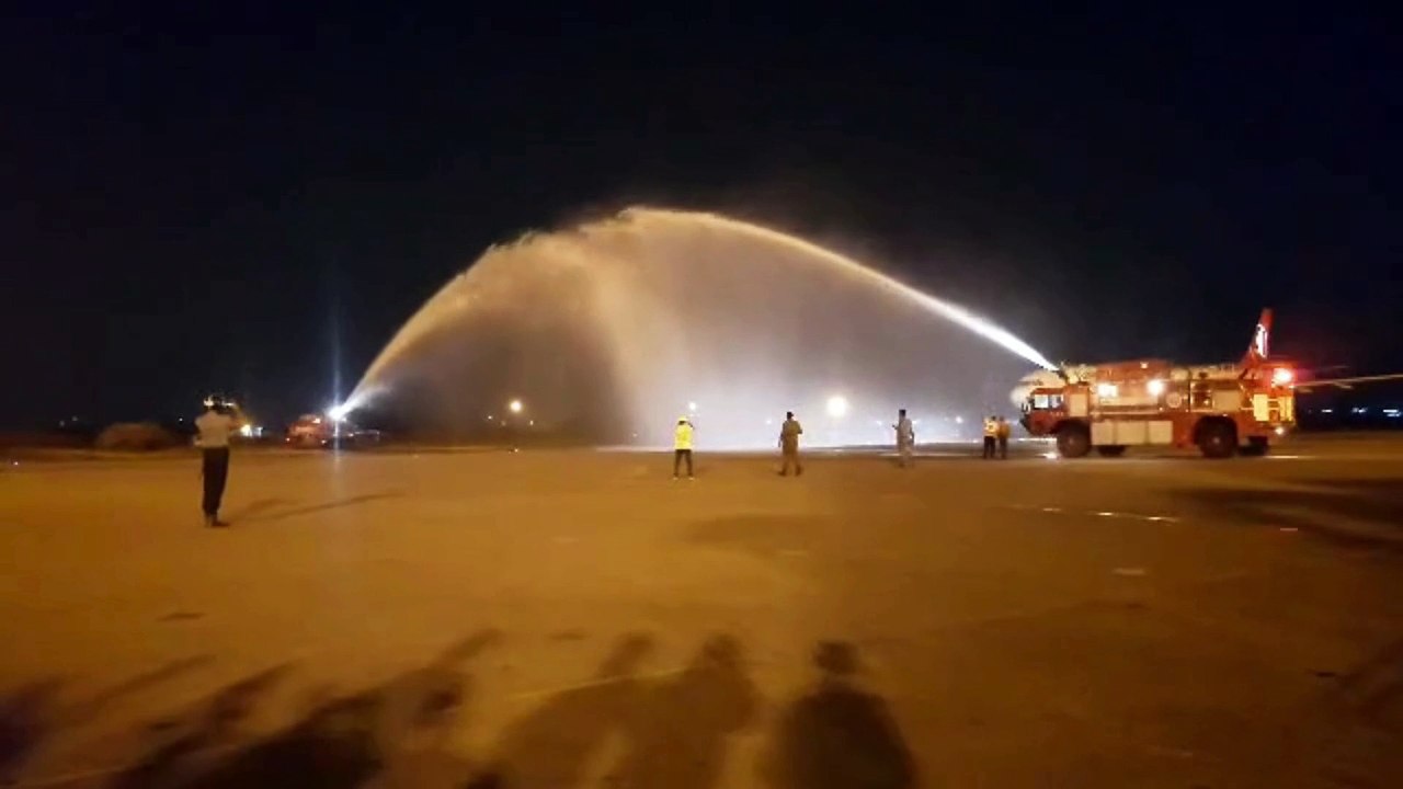 Arshad Nadeem Returns Home to Hero's Welcome! Water Canon Salute for Olympic Gold Medalist
