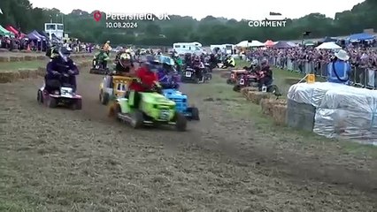 Lawnmowers speed through the night in 12-hour race