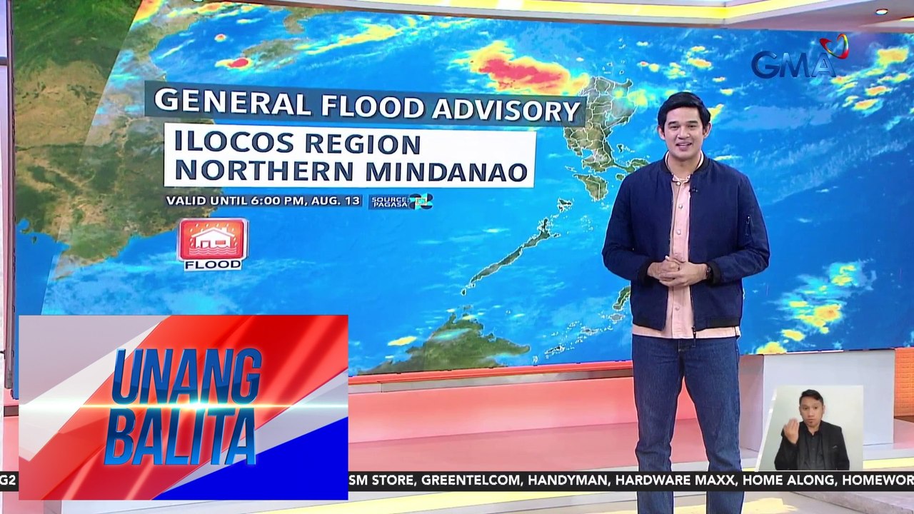 General flood advisory, itinaas ng PAGASA sa ilang bahagi ng bansa - Weather update today as of 7:13 a.m. (August 13, 2024) | Unang Balita