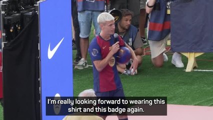 Dani Olmo presented as Barcelona player