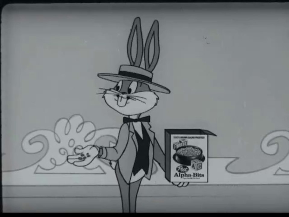 1960s Bugs Bunny & Jack E. Leonard for Alpha-Bits TV commercial