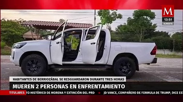 Mueren dos personas tras enfrentamiento en Berriozábal, Chiapas