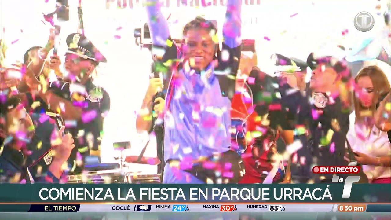 Con mucha alegría y fuegos artificiales panameños reciben a los atletas olímpicos en el Parque Urracá