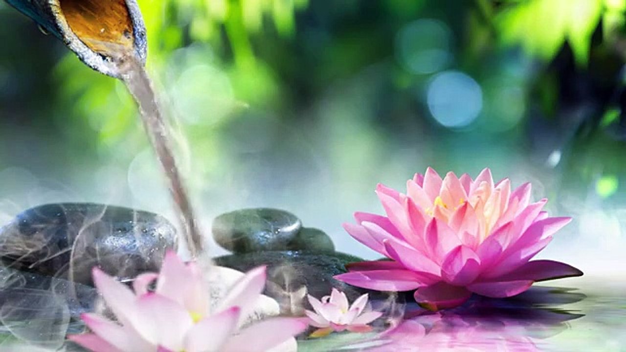Relaxing Music for Stress Relief, Bamboo Fountain Healing Music, Rain Sounds to Help You Sleep