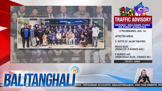 Mga atletang Pinoy na lumaban sa Paris Olympics, pauwi na; Bibigyang-pugay mamaya sa Malacañang | Balitanghali