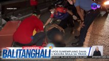 Rider, sugatan matapos sumemplang dahil sa mga nahulog na basura mula sa truck | Balitanghali