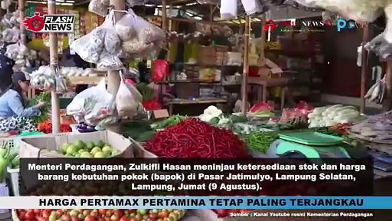 Mendag Tinjau Ketersediaan dan Harga Bapok di Pasar Jatimulyo