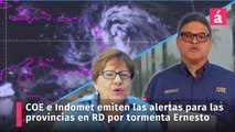 COE e Indomet emiten alertas por pronóstico de acumulados de lluvias ante Tormenta Tropical Ernesto