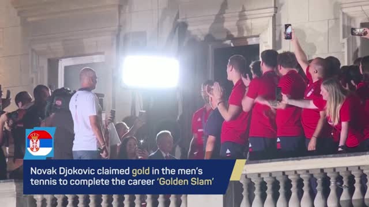 Djokovic greeted by thousands in Belgrade after Olympic gold