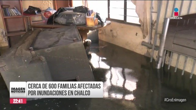 Las lluvias del fin de semana aumentaron las inundaciones en Chalco, Edomex