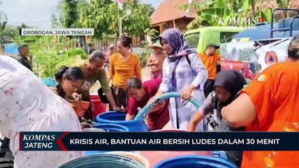 Krisis Air, Bantuan Air Bersih Ludes dalam 30 Menit