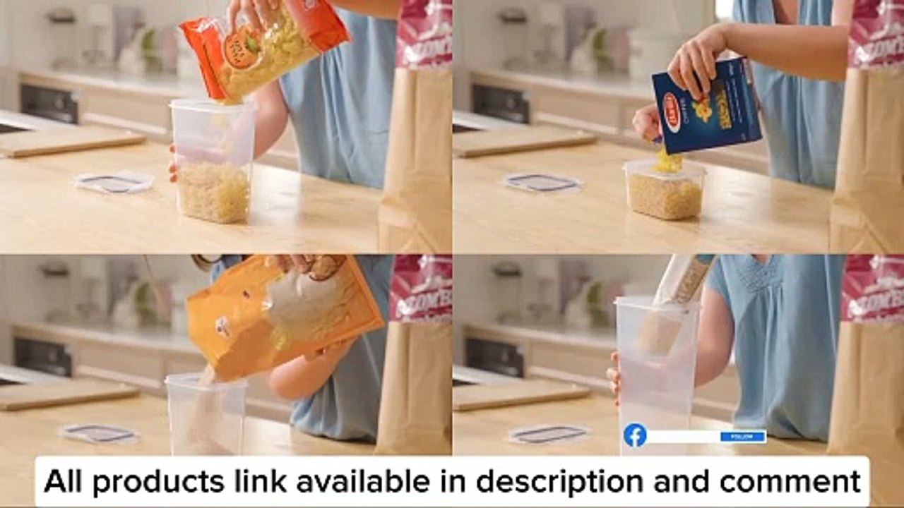 Airtight Food Storage Containers with Lids, Vtopmart 24 pcs Plastic Kitchen ,  HOOJO Refrigerator Organizer Bins - 8pcs Clear Plastic Bins For Fridge,  Containers link : https://amzn.to/3M5BU4t  Refrigerator organizer Bins link: https://amzn.to/4cn0Izp  B