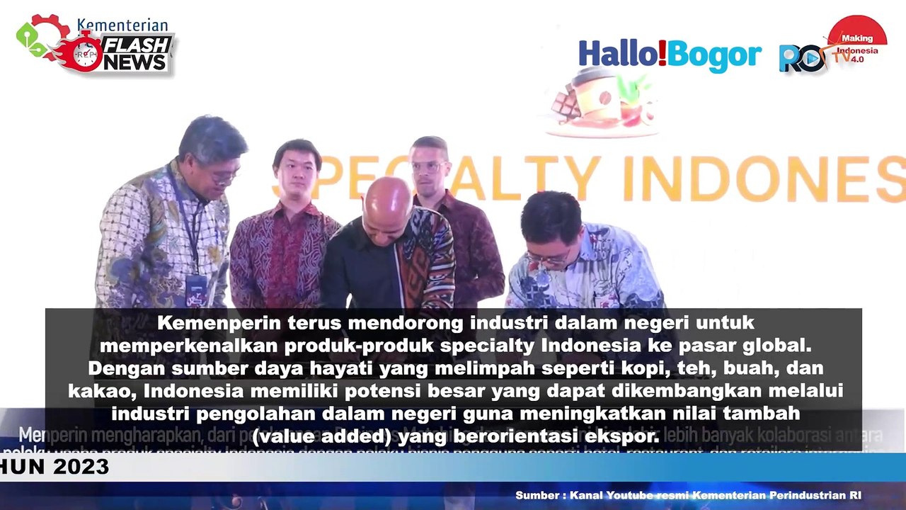 Kemenperin Ajak Industri Kembangkan Produk Speciality Indonesia dengan Nilai Tambah Tinggi