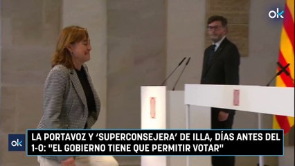 La portavoz y ‘superconsejera’ de Illa, días antes del 1-O: «El Gobierno tiene que permitir votar»
