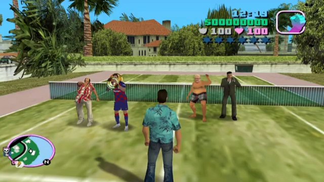 Tommy meets with messi secret mission in GTA vice city.