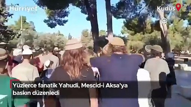 Yüzlerce fanatik Yahudi, Mescid-i Aksa'ya baskın düzenledi