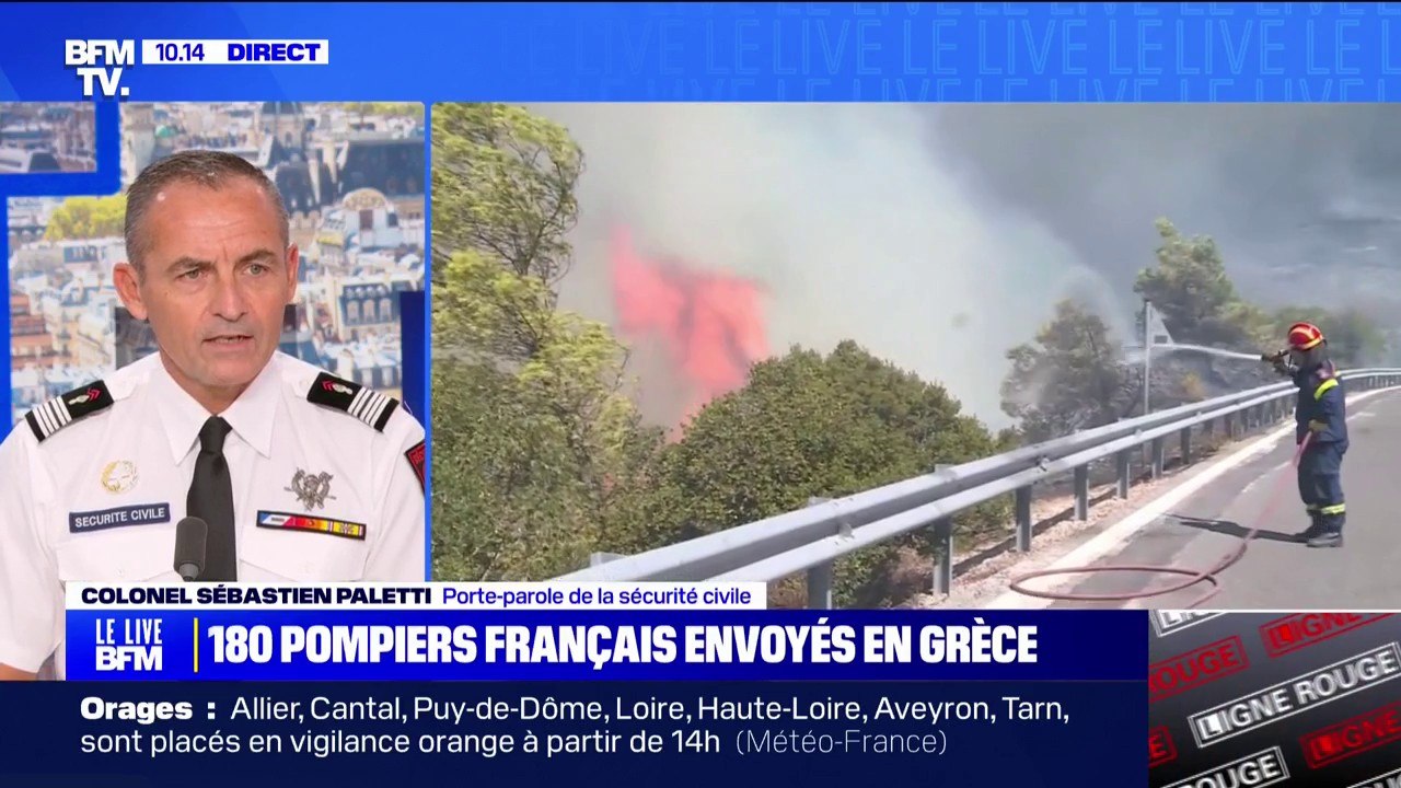 Incendies en Grèce: "Les équipes (françaises) vont s'intégrer au commandement opérationnel local", explique le porte-parole de la sécurité civile