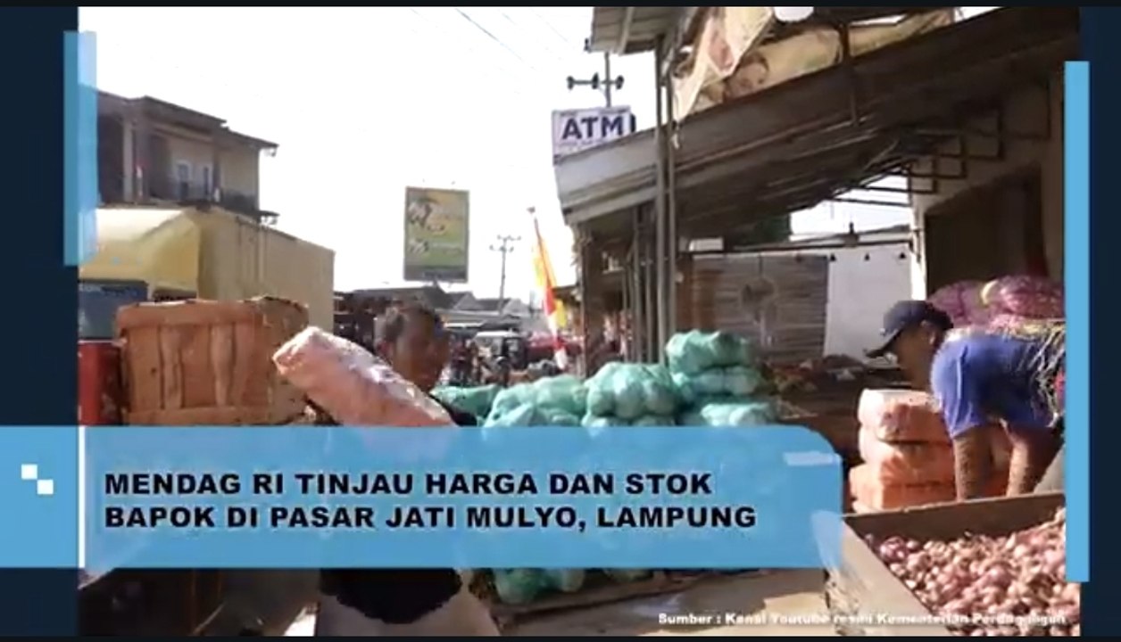 Mendag RI Tinjau Harga dan Stok Bapok di Pasar Jati Mulyo, Lampung