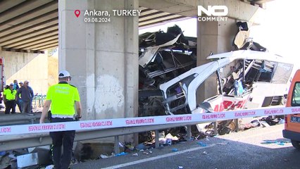 Ankara Polatlı'da yolcu otobüsü köprü ayağına çarpıp ikiye ayrıldı: 9 ölü