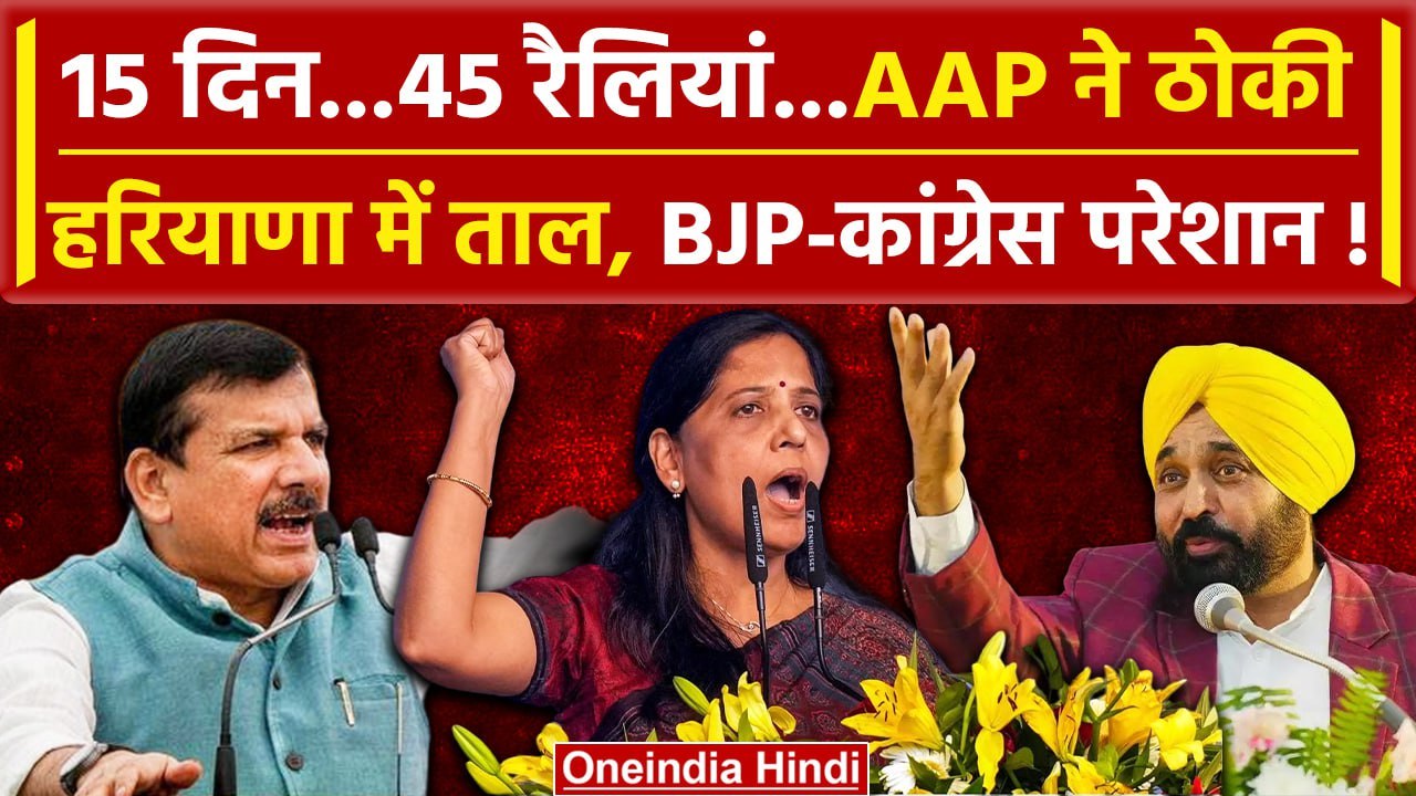 Haryana Election 2024: Arvind Kejriwal के बिना ही AAP ने बनाया माहौल | Sanjay Singh |वनइंडिया हिंदी