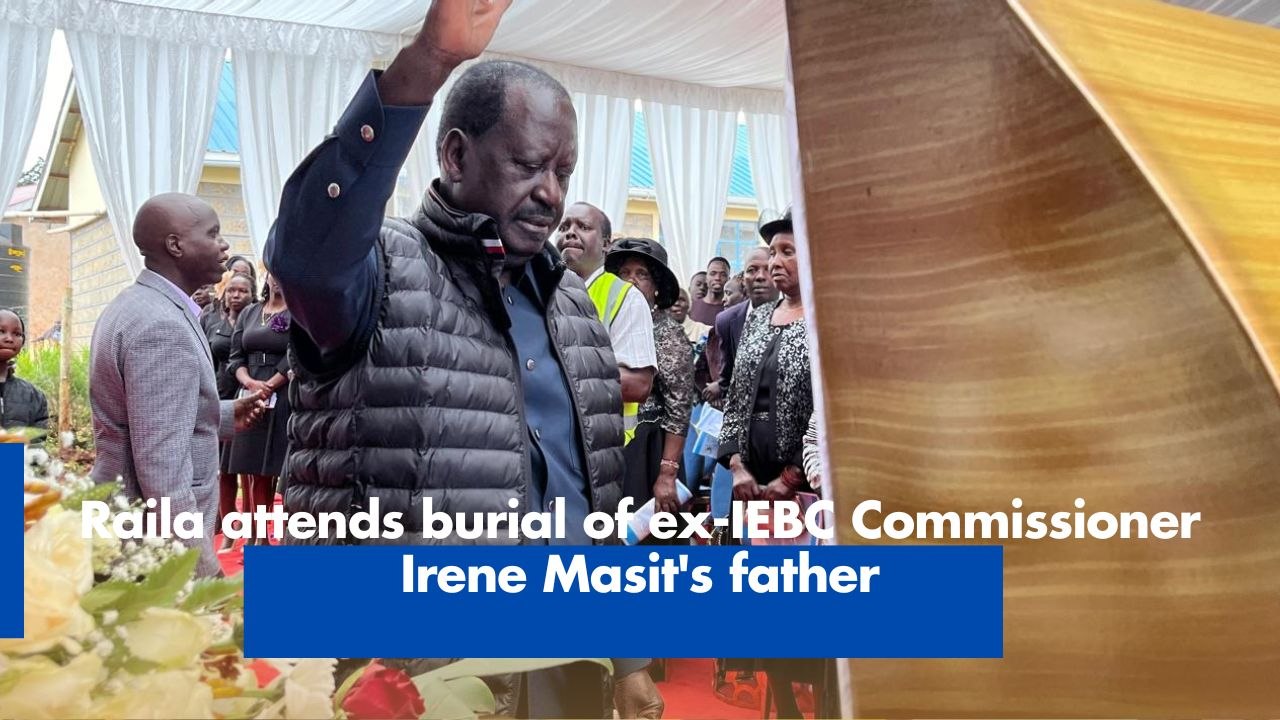 Raila attends burial of ex-IEBC Commissioner Irene Masit's father